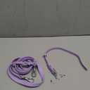 ZALER Dog Collar and Leash Set, Waterproof Adjustable Odor Proof Pet Collars Leashes Easy to Clean, 6FT Dog Leash with 2 Hooks for Large, Medium Small Dogs (M, Purple)