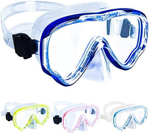 Speedo Swimming Goggles with Nose Cover for Kids, Youth Anti Fog Swim Goggles Snorkel Diving Mask for Boys Girls Blue