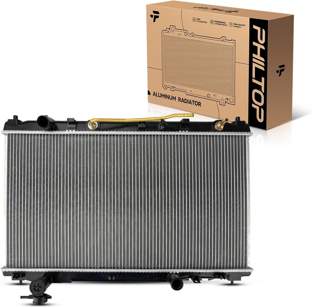 PHILTOP CU2917 Engine Coolant Aluminum Radiator for 2007-2011 Camry 2.4L GAS/FHEV 2010-2011 Camry 2.4/2.5L(USA Built) (w/o Towing Package)