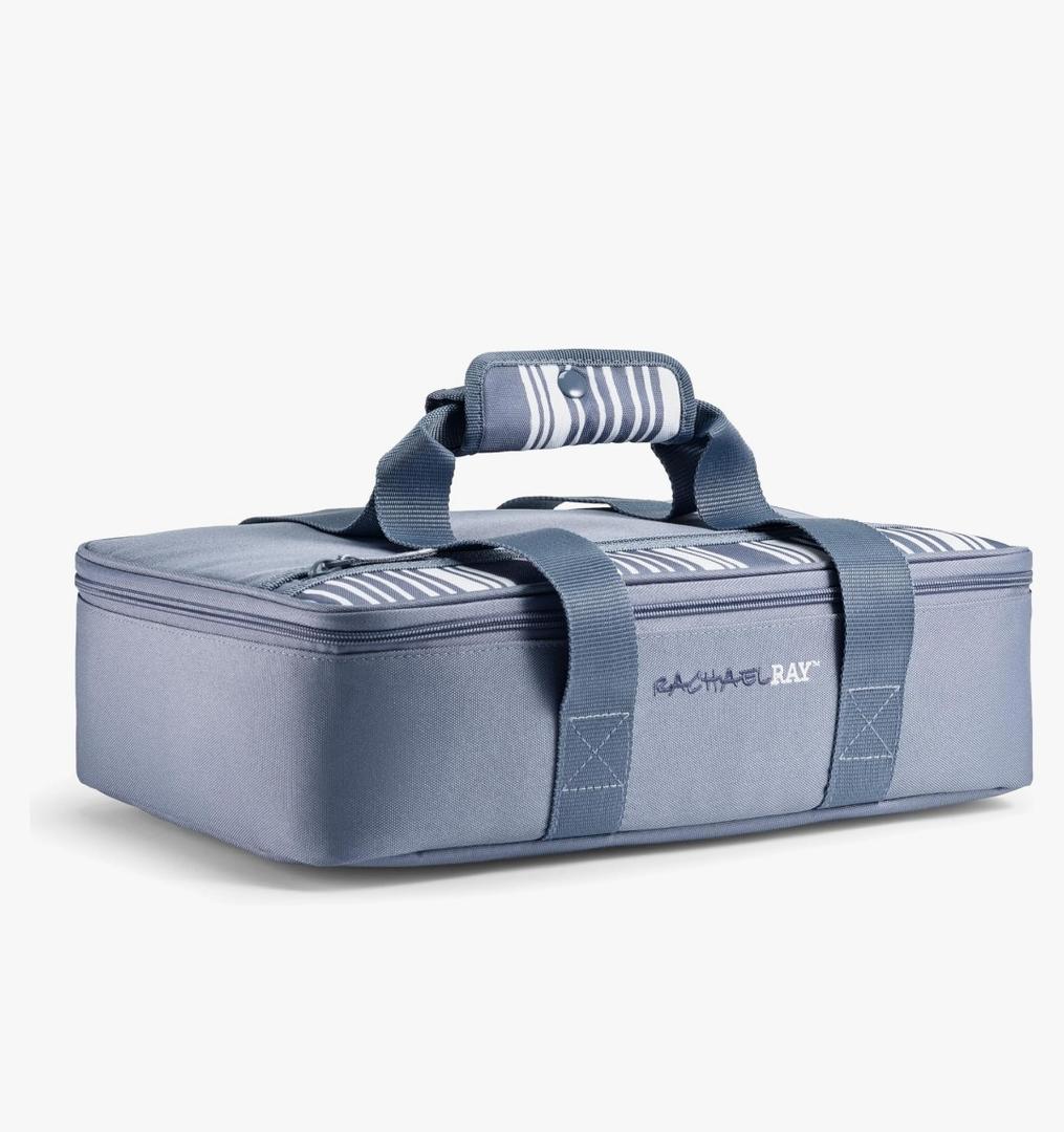 Rachael Ray Lasagna Lugger, Thermal Insulated Casserole Carrier for Hot or Cold Food, Lugger Tote for Potluck, Parties, Picnic, and Cookouts, Fits 9" x 13" Baking Dish