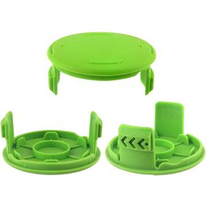 THTEN Trimmer Replacement Spools Cap Covers Compatible with Greenworks 21332 21342 24 Volt 40V 80V Cordless Weed Eater with 3411546A-6 Cap Covers Parts Auto-Feed String Edger 16ft 0.065” 29252-3 Pack