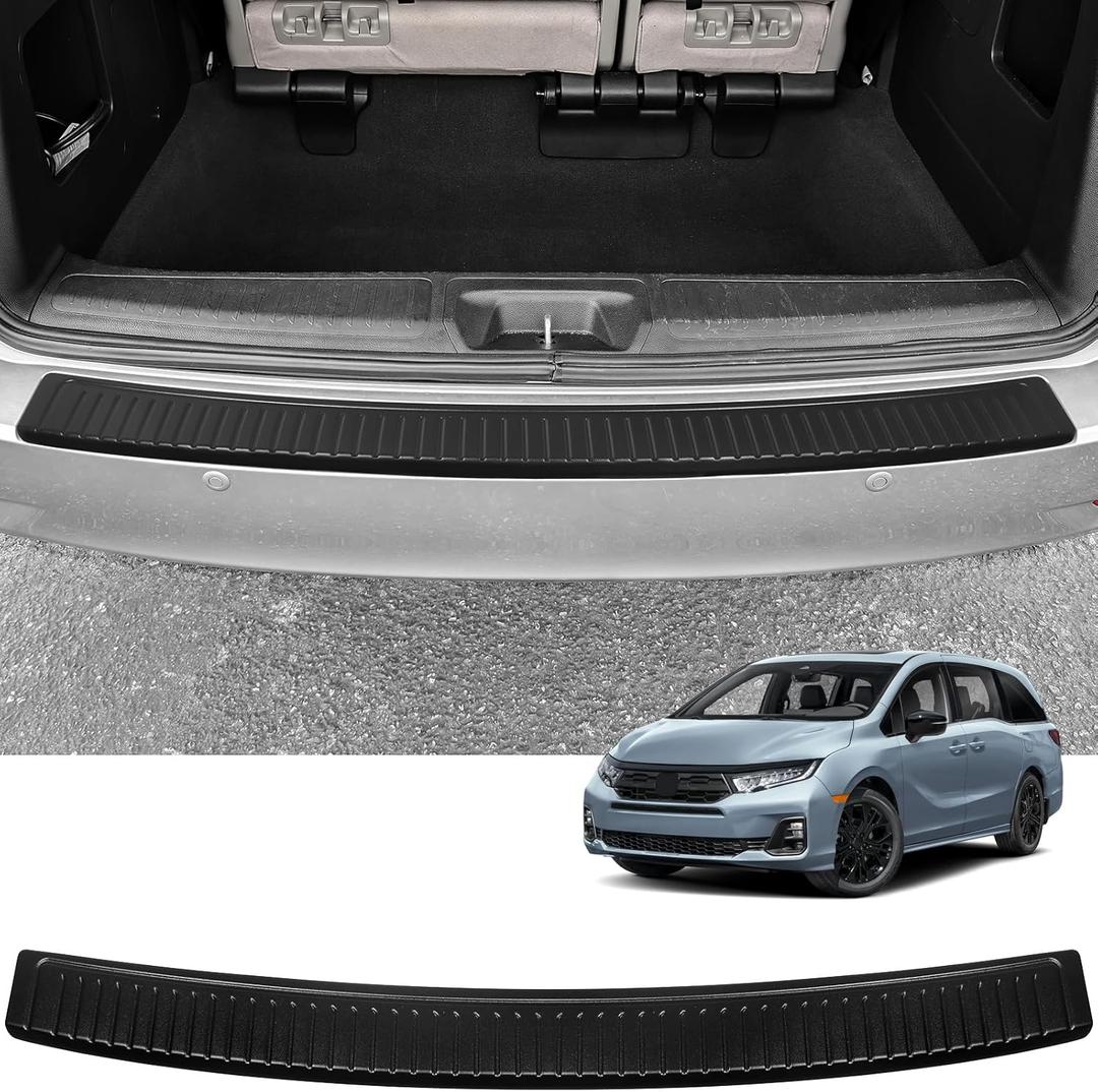 YOJOJOCO Rear Bumper Protector Compatible with Honda Odyssey 2018-2025 2026 Accessories ABS Material Black Rear Bumper Guard Trunk Sill Protector,