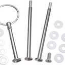 1Set 3 Tier Heavy Duty Metal Cake Stand Handle Fruit Dessert Cupcake Plate Stand Centre Handle Fitttings Round Hardware Rod Holder with Stylus(Silver)