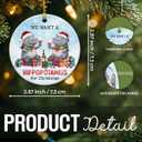 7 x Hippo Christmas Ornament 2025 - We Want A Hippopotamus for Christmas Ornament, Hippo Gifts for Women, Men, Funny Ceramic Animal Ornaments for Friends, Couples, Animal Lovers Gift Ideas