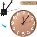 Wall Clock Mechanism Replacement : Creative Wrench Shpaed Clock Hands and Motor Kit - Clock Parts Battery Operated Kit DIY Clock Making Kit (Black 1)