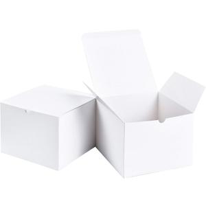SHIPKEY 10pcs White Gift Boxes with lids 8x8x6inch | Large Gift Boxes, Perfect for Party, Wedding, Christmas, Holidays, Birthdays, Gifts Wrap, and All Other Occasions (20x20x15cm)