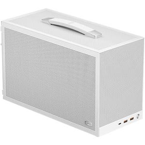 PCCOOLER CPS K101 Mini ITX PC Case, Mesh High Airflow SFF Chassis, Fits 340mm GPU, 3X 12015 Slim Fan Support, Ergonomic Handle, Tool-Free Side Panels, USB 3.0 & Type-C (Pcie Riser Cable Not Included) (White)