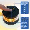 Battery Operated Amber/White Beacon Strobe Light w/Magnetic Base, Portable USB-C Rechargeable Mini Roof Top LED Warning Emergency Flashing Lights for Trucks, Vehicles, Car, Tractor 1-Pcs