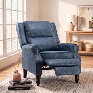 Trygoal Manual Lazy Boy Recliner Chair, Single Corduroy Reclining Chair with Home Theater Seating, Oversized Recliner Sofa Breathable Living Room Chairs for Adults Reading Gaming, Grey