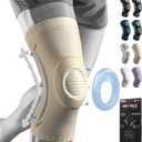 NEENCA Knee Brace for Women & Men, Medical Knee Support with Patella Pad & Side Stabilizers, Knee Compression Sleeve for Knee Pain, Meniscus Tear, ACL, Joint Pain, Runner, Workout - FSA/HSA Eligible (X-Large, Light Beige)