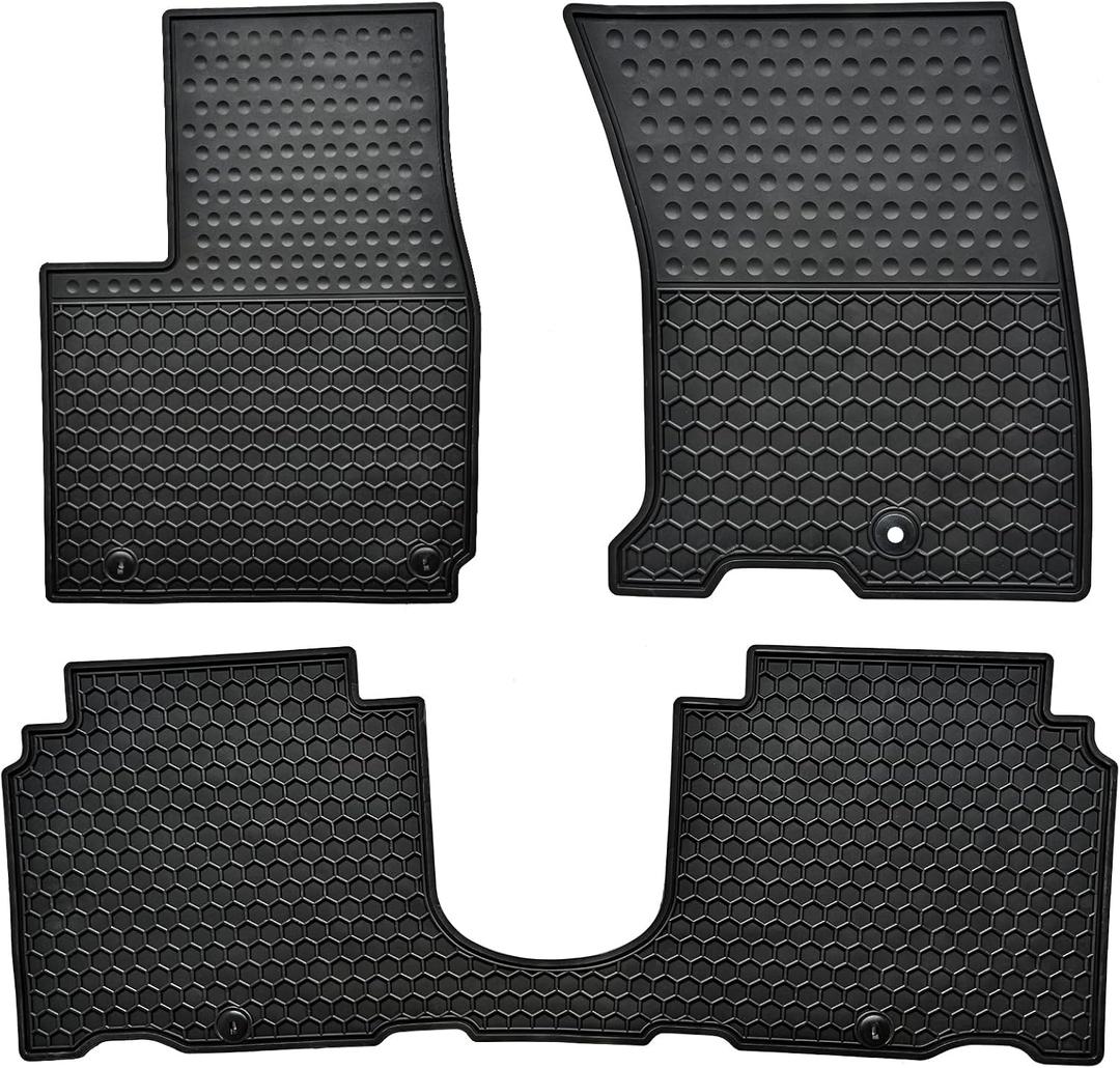 Car Floor Mats Custom Fit for Hyundai Ioniq5 2025 2024 2023 2022 Odorless Washable Heavy Duty Rubber (All Weather) Car Floor Liner Set Black