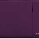 MOSISO Laptop Case 13.3 inch, 13-13.3 inch Laptop Sleeve Compatible with MacBook Air/Pro 13 / Pro 14, HP Dell ASUS Lenovo Notebook, Polyester Vertical Computer Sleeve Bag with Pocket, Magenta Purple