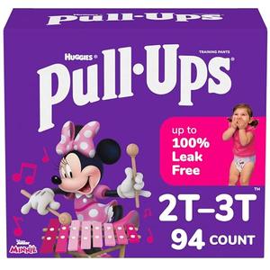 Pull-Ups Girls' Potty Training Pants, Size 2T-3T Training Underwear (16-34 lbs), 94 Count