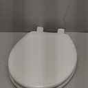 Mayfair Cassel Slow Close Toilet Seat, Easy Clean, Non Slip Premium Wood Seat, Easy Install, Made in USA, Round, White