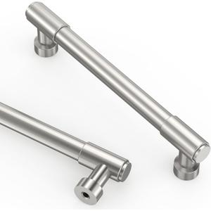 Asidrama 10 Pack 5 Inch(128mm) Brushed Satin Nickel Cabinet pulls Kitchen Cabinet Handles, Cabinet Pulls Kitchen Cabinet Hardware for Cupboard Drawer Pulls (5" Hole Center)
