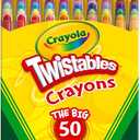 Crayola Mini Twistables Crayons for Kids (50ct), Essential Easter Basket Stuffers, No Peel Crayons for Coloring Books, Gift for Toddlers & Kids, Arts & Crafts Supplies, 3+