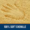 OLANLY Bathroom Rugs 30x18, Extra Soft Absorbent Chenille Bath Rugs, Rubber Backing Quick Dry, Machine Washable Bath Mats for Bathroom Floor, Tub and Shower, Home Decor Accessories, Yellow
