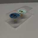 BIBS De Lux Baby Pacifier 2-Pack | Made in Denmark | BPA Free Dummy Soother, Round Nipple. Silicone, OneSize (0-36 Months), Nordic Mint/Island Sea