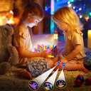 28 Pack Valentines Day Gifts for Kids ,Space LED Finger Lights with Valentine Cards Exchange Gifts School Classroom Prizes Valentines Day Gifts Valentine Party Favors for Kids Boy Girl