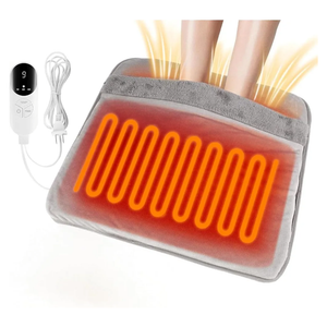 Pupdumm Electric Foot Warmer Mat Heating Pads with Fast DualSide Heated Technology, 6Layers Heater Retention Fabric, 3 Timer Settings&9 Heat Levels, Birthday Gift for Men/Women Feet, 22"×20" Black