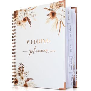Beautiful Boho Wedding Planner Book and Organizer - Enhance Excitement and Makes Your Countdown Planning Easy - Unique Engagement Gift for Newly Engaged Couples, Future Brides and Grooms,9 X 11 inches