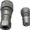 Quick Disconnect Hydraulic Coupler/Coupling 7241-B 1/4 Inch NPT (1 Set)