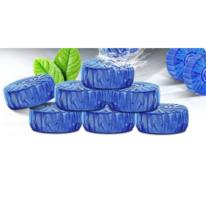 Toilet Bowl Cleaners, Automatic Toilet Bowl Cleaner Tablets Blue Gel Powerful Clean, Septic Safe Toilet Tank Cleaner, Bathroom Deodorizer & Prevent Stain, Fresh Scent-4pack