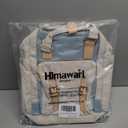 Himawari Backpack/Travel Backpack for Women 14.9" College Vintage Waterproof Bag  Work Backpack for 14inch Laptop(HIM-30#Beige & Blue)