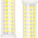 New Upgrade -E11 led Bulb,125 LEDs 100W 120W Halogen Bulbs Equivalent, 10w 1100lm, E11 Mini Candelabra Base White 6000k,AC 110V/130V,JD T3 T4 Bulb (2 Packs)