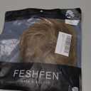 FESHFEN Messy Bun Hair Piece - Wavy Synthetic Chignon Scrunchies for Instant Volume, Elastic Bun Ponytail Hair Extensions Thick Hairpieces for Women, Light Brown mix Natural Blonde 1.50 oz