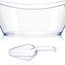 Ice Bucket for Parties 5.5 Liter Large Clear Champagne Beer Tub Mimosa Bar Supplies Kit Acrylic Plastic Wine Beverage Bucket with Scoop for Cocktail Bar