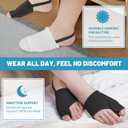 2PCS Bunion Corrector for Women & Men, Adjustable Toe Straightener for Hallux Valgus Wear with Shoes or at Night for Overlapping Toes & Hammertoe Relief(1, Black)