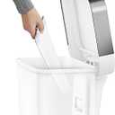 Simplehuman 45 Liter / 12 Gallon Rectangular Kitchen Step Trash Can with Soft-Close Lid, White Plastic