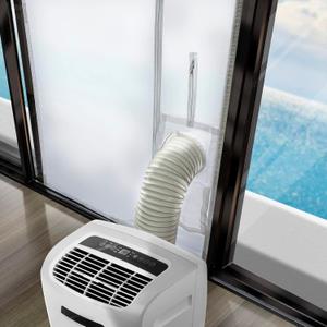 Loviga Portable AC Sliding Door Vent Kit 35x82.5 Inch, 100% Sealing Door Seal Kit for Portable Air Conditioner and Tumble Dryer, Dual Hose Support with Zip and Drawstring Easy to Install Loviga Portable AC Sliding Door Vent Kit 35x82.5 Inch, 100% Sealing Door Seal Kit for Portable Air Conditioner and Tumble Dryer, Dual Hose Support with Zip and Drawstring Easy to Install