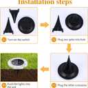 Solar Lights Outdoor Waterproof, 12 Packs Bright Solar Ground Lights with Updated 12 LEDs, Solar Garden Lights Landscape Lights for Pathway Walkway Driveway Patio Yard Deck Lawn Decor (Cold)