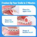 Lakeyface 200 Count Twin-Line Braces Flossers, Orthodontic Flossers for Braces, Fits Under Arch Wire No Damage, Whale Wider Handle with Unique Finger Press, Ortho Dental Floss for Kids & Adults, Mint