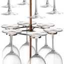 GeLive Champagne Stand Holder for Party, Drink Tree, Wine Glass Tree Flight Server, Tabletop Stemware Rack Hanger Organizer Champagne Tower Stand Cocktail Cup Tree for Wine Tasting Party Bar (Bronze)