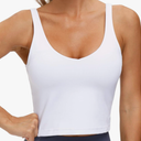 THE GYM PEOPLE Womens' Sports Bra Longline Wirefree Padded with Medium Support, Size M
