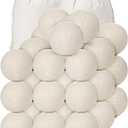 Roowest 22 Pcs Wool Dryer Balls Set Reusable Laundry Wool Balls with Muslin Bags Fabric Softener Anti Wrinkle Anti Static Saving Energy and Time
