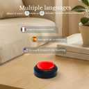 TimeVocalist Extra Large Talking Alarm Clock Button,One-Touch Use and Optional App for Easy Multi-Alarm and Reminders Prompt Setting – Ideal for Visually Impaired or Dementia Care