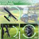 Golf Cart Phone Holder - Magnetic Phone Mount for MagSafe & Universal Phones, 360 Adjustable, Fits EZGO & More, Ideal Golf Gift for Men & Women (Black)