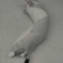 Long Gray Cat Plush Pillow Toy Sleeping Pillow Cute Cartoon Cat Stuffed Animals Soft Long Body Pillow Gift for Kids(19.68in)