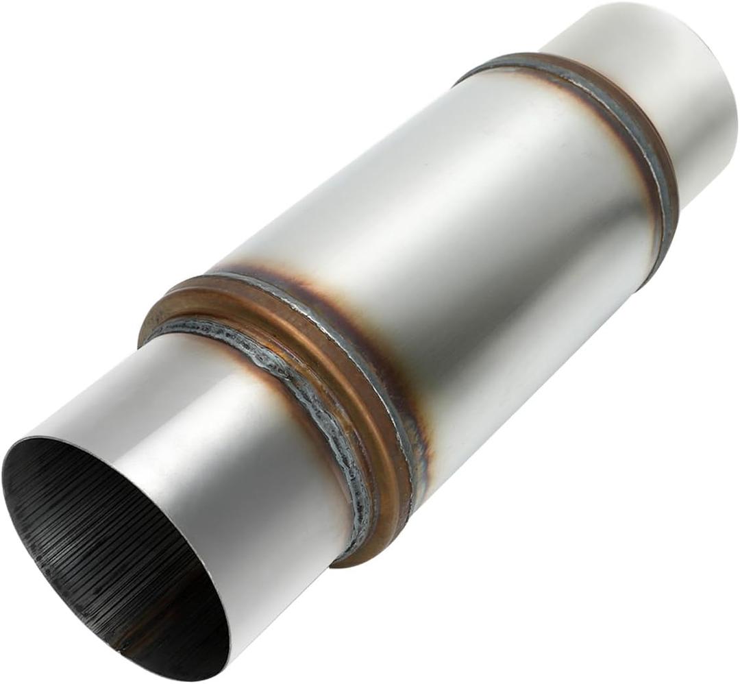 Exhaust Resonator 5" Inlet 5" Outlet High Performance Muffler 18" inch Overall Stainless Steel Straight
