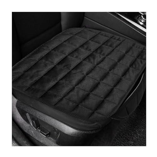 DXNQ Car Seat Cushion, Soft Plush Auto Seat Cover with Non-Slip Silicone Bottom & Storage Pocket, Universal Breathable Vehicle Seat Cushion Pad for Car Truck SUV, Black, 2 Pack