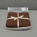 Linen Feel Cocoa Brown Duvet Cover Super King Size 108'' W x 98'' L, Percale 100% Washed Cotton Duver Cover with Zipper Closure Plus 2 Pillowcases, Oeko TEX Standard Certificated