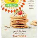 Simple Mills Organic Seed Crackers, Everything, Gluten Free, Flax Seed, Sunflower Seeds, Corn Free, Low-Calorie Snacks, Plant Based, Nutrient Dense, 4.25oz, Pack of 1 (EXP 08/11/26)