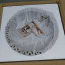 OAKOA Large Decorative Bowl for Home Decor - Purse Bowl Decor - Key Bowl for Entryway Table - Coffee Table Bowl - Organic Modern Home Decor (Beige Resin)