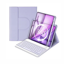BETTDOW Keyboard Case for iPad Air 13 inch M3 2025/ M2 2024, iPad Pro 12.9 inch 6th/ 5th/ 4th/ 3rd Gen, 360 Rotating Case and Magnetic Detachable Keyboard with Pencil Holder, Portrait/ Landscape Modes-Purple