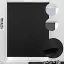 Custom Roller Shades 100% Blackout Blinds for Windows and Doors, Pull Down Room Darkening Window Shades, Easy to Install for Home and Office