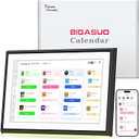 BIGASUO 10.1" Digital Calendar, Smart Touchscreen Interactive Display, Electronic Organizer for Monthly, Weekly & Daily Agenda, Chore Chart, Meal Planner, To Do List, Family Schedules, Picture Frame